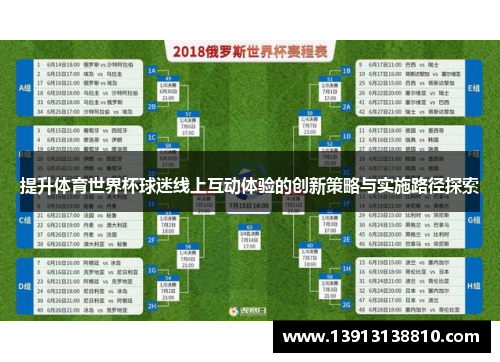 提升体育世界杯球迷线上互动体验的创新策略与实施路径探索